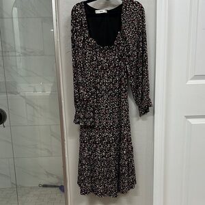 Mango 3/4 sleeve knee length floral dress